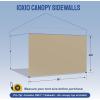 imageCROWN SHADES SideWall Silver for 10x10 Pop Up Canopy with 6 Pockets 1 Pack Sidewall Only with Silver Coating 1 Pack BlueBeige