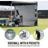 imageCROWN SHADES SideWall Silver for 10x10 Pop Up Canopy with 6 Pockets 1 Pack Sidewall Only with Silver Coating 1 Pack BlueBlack