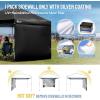 imageCROWN SHADES SideWall Silver for 10x10 Pop Up Canopy with 6 Pockets 1 Pack Sidewall Only with Silver Coating 1 Pack BlueBlack