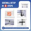 imageCROWN SHADES SideWall Silver for 10x10 Pop Up Canopy with 6 Pockets 1 Pack Sidewall Only with Silver Coating 1 Pack BlueBlue