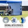 imageCROWN SHADES SideWall Silver for 10x10 Pop Up Canopy with 6 Pockets 1 Pack Sidewall Only with Silver Coating 1 Pack BlueBlue