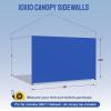 imageCROWN SHADES SideWall Silver for 10x10 Pop Up Canopy with 6 Pockets 1 Pack Sidewall Only with Silver Coating 1 Pack BlueBlue