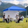 imageCROWN SHADES SideWall Silver for 10x10 Pop Up Canopy with 6 Pockets 1 Pack Sidewall Only with Silver Coating 1 Pack BlueBlue
