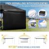 imageCROWN SHADES SunWall Silver Coated for 10x10 Pop up Canopy Tent with Targets 1 Pack Sidewall Only with Silver Coating 1 Pack WhiteBlack