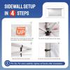 imageCROWN SHADES SunWall Silver Coated for 10x10 Pop up Canopy Tent with Targets 1 Pack Sidewall Only with Silver Coating 1 Pack WhiteBlack