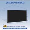 imageCROWN SHADES SunWall Silver Coated for 10x10 Pop up Canopy Tent with Targets 1 Pack Sidewall Only with Silver Coating 1 Pack WhiteBlack