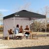 imageCROWN SHADES SunWall Silver Coated for 10x10 Pop up Canopy Tent with Targets 1 Pack Sidewall Only with Silver Coating 1 Pack WhiteBlack