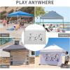 imageCROWN SHADES SunWall Silver Coated for 10x10 Pop up Canopy Tent with Targets 1 Pack Sidewall Only with Silver Coating 1 Pack WhiteBlack White