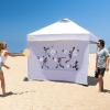 imageCROWN SHADES SunWall Silver Coated for 10x10 Pop up Canopy Tent with Targets 1 Pack Sidewall Only with Silver Coating 1 Pack WhiteBlack White