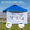 imageCROWN SHADES SunWall Silver Coated for 10x10 Pop up Canopy Tent with Targets 1 Pack Sidewall Only with Silver Coating 1 Pack WhiteBlack White
