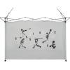 imageCROWN SHADES SunWall Silver Coated for 10x10 Pop up Canopy Tent with Targets 1 Pack Sidewall Only with Silver Coating 1 Pack WhiteBlack White