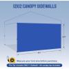 imageCROWN SHADES SunWall Silver Coated for 10x10 Pop up Canopy Tent with Targets 1 Pack Sidewall Only with Silver Coating 1 Pack WhiteBlue