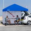 imageCROWN SHADES SunWall Silver Coated for 10x10 Pop up Canopy Tent with Targets 1 Pack Sidewall Only with Silver Coating 1 Pack WhiteBlue