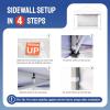 imageCROWN SHADES SunWall Silver Coated for 10x10 Pop up Canopy Tent with Targets 1 Pack Sidewall Only with Silver Coating 1 Pack WhiteGray