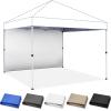 imageCROWN SHADES SunWall Silver Coated for 10x10 Pop up Canopy Tent with Targets 1 Pack Sidewall Only with Silver Coating 1 Pack WhiteGray