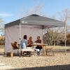 imageCROWN SHADES SunWall Silver Coated for 10x10 Pop up Canopy Tent with Targets 1 Pack Sidewall Only with Silver Coating 1 Pack WhiteGray