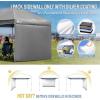 imageCROWN SHADES SunWall Silver Coated for 10x10 Pop up Canopy Tent with Targets 1 Pack Sidewall Only with Silver Coating 1 Pack WhiteGray