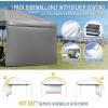 imageCROWN SHADES SunWall Silver Coated for 10x10 Pop up Canopy Tent with Targets 1 Pack Sidewall Only with Silver Coating 1 Pack WhiteGray
