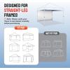 imageCROWN SHADES SunWall Silver Coated for 10x10 Pop up Canopy Tent with Targets 1 Pack Sidewall Only with Silver Coating 1 Pack WhiteGray