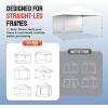 imageCROWN SHADES SunWall Silver Coated for 10x10 Pop up Canopy Tent with Targets 1 Pack Sidewall Only with Silver Coating 1 Pack WhiteGray