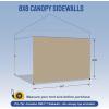 imageCROWN SHADES SunWall Silver Coated for 10x10 Pop up Canopy Tent with Targets 1 Pack Sidewall Only with Silver Coating 1 Pack WhiteKhaki