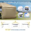 imageCROWN SHADES SunWall Silver Coated for 10x10 Pop up Canopy Tent with Targets 1 Pack Sidewall Only with Silver Coating 1 Pack WhiteKhaki