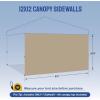 imageCROWN SHADES SunWall Silver Coated for 10x10 Pop up Canopy Tent with Targets 1 Pack Sidewall Only with Silver Coating 1 Pack WhiteKhaki