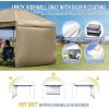 imageCROWN SHADES SunWall Silver Coated for 10x10 Pop up Canopy Tent with Targets 1 Pack Sidewall Only with Silver Coating 1 Pack WhiteKhaki