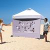 imageCROWN SHADES SunWall Silver Coated for 10x10 Pop up Canopy Tent with Targets 1 Pack Sidewall Only with Silver Coating 1 Pack WhiteKhaki Black
