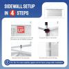 imageCROWN SHADES SunWall Silver Coated for 10x10 Pop up Canopy Tent with Targets 1 Pack Sidewall Only with Silver Coating 1 Pack WhiteWhite