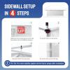 imageCROWN SHADES SunWall Silver Coated for 10x10 Pop up Canopy Tent with Targets 1 Pack Sidewall Only with Silver Coating 1 Pack WhiteWhite