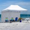 imageCROWN SHADES SunWall Silver Coated for 10x10 Pop up Canopy Tent with Targets 1 Pack Sidewall Only with Silver Coating 1 Pack WhiteWhite