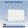 imageCROWN SHADES SunWall Silver Coated for 10x10 Pop up Canopy Tent with Targets 1 Pack Sidewall Only with Silver Coating 1 Pack WhiteWhite