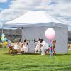 imageCROWN SHADES SunWall Silver Coated for 10x10 Pop up Canopy Tent with Targets 1 Pack Sidewall Only with Silver Coating 1 Pack WhiteWhite