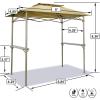 imageCrown Shades 8x5 Grill Gazebo  Pop Up Canopy for BBQ and Backyard Patio  Easy Outdoor Barbecue Shade Cover with Double Tier Vented Top ampamp 2 Side Shelves Beige