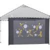 imageCROWN SHADES 10x10 Canopy Sidewalls Mosquito Netting Side Walls for 10x10 Pop Up Canopy Gazebo Curtains Screened in Gazebo Canopy Accessories GreyGray