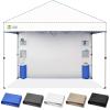 imageCROWN SHADES SideWall Silver for 10x10 Pop Up Canopy with 6 Pockets 1 Pack Sidewall Only with Silver Coating 1 Pack BlueBlue