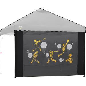 imageCROWN SHADES 10x10 Canopy Sidewalls Mosquito Netting Side Walls for 10x10 Pop Up Canopy Gazebo Curtains Screened in Gazebo Canopy Accessories GreyBlack