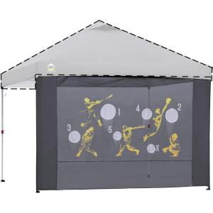imageCROWN SHADES 10x10 Canopy Sidewalls Mosquito Netting Side Walls for 10x10 Pop Up Canopy Gazebo Curtains Screened in Gazebo Canopy Accessories GreyGray
