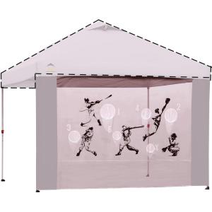 imageCROWN SHADES 10x10 Canopy Sidewalls Mosquito Netting Side Walls for 10x10 Pop Up Canopy Gazebo Curtains Screened in Gazebo Canopy Accessories GreyKhaki