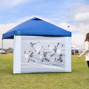 imageCROWN SHADES 10x10 Canopy Sidewalls Mosquito Netting Side Walls for 10x10 Pop Up Canopy Gazebo Curtains Screened in Gazebo Canopy Accessories GreyWhite