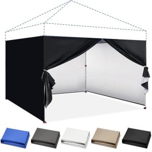 imageCROWN SHADES 8x8 Canopy Sidewalls 4pck  Replacement Walls for 8x8 Gazebo Event Shelter Accessories  WhiteBlack