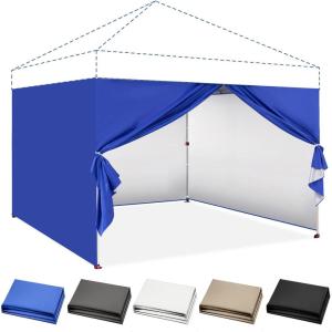 imageCROWN SHADES 8x8 Canopy Sidewalls 4pck  Replacement Walls for 8x8 Gazebo Event Shelter Accessories  WhiteBlue