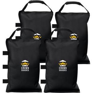 imageCROWN SHADES Sand Bags for Canopy Legs Sandbags for WeightSandbags for Canopy Tent Bags WeightsBlack