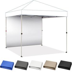 imageCROWN SHADES SunWall Silver Coated for 10x10 Pop up Canopy Tent with Targets 1 Pack Sidewall Only with Silver Coating 1 Pack WhiteKhaki