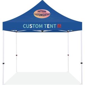 imageSOLAREX Custom Canopy Tent 10x10 with Logo Customized Top Backwall ampamp Sidewall  Heavy Duty Commercial Tent
