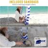 imageCROWN SHADES Beach Cabana 65 x 65 Umbrella Canopy Tent Easy Pop Up  Beach Cabanas for Sand  UPF50 Protection with Sidewall and More Pockets Navy BlueNavy Blue