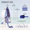 imageCROWN SHADES Beach Cabana 65 x 65 Umbrella Canopy Tent Easy Pop Up  Beach Cabanas for Sand  UPF50 Protection with Sidewall and More Pockets Navy BlueNavy Blue