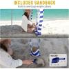 imageCROWN SHADES Beach Cabana 65 x 65 Umbrella Canopy Tent Easy Pop Up  Beach Cabanas for Sand  UPF50 Protection with Sidewall and More Pockets Navy BlueNavy Blue