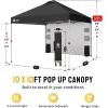imageCROWN SHADES Canopy Tent 10x10 Pop Up Canopy Outdoor Shade with Pockets Sidewall Easy Up Sun Shelter with One Person Set Up Center Lock Portable Instant Camping Beach Canopy Tents RedBlack